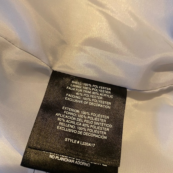 London Fog Girls Hooded Puffer Winter Jacket M( 10/12) light gray - Picture 14 of 16